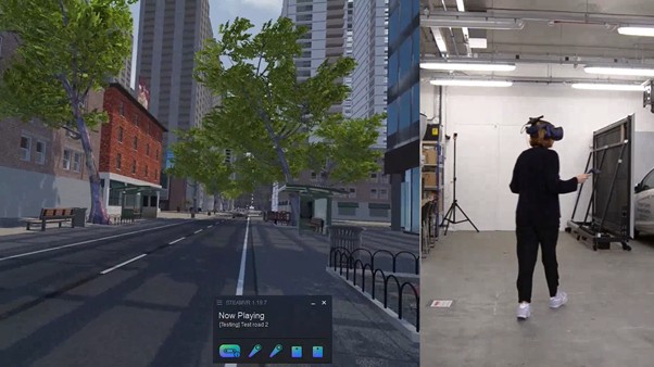 VR pedestrian crossing simulator